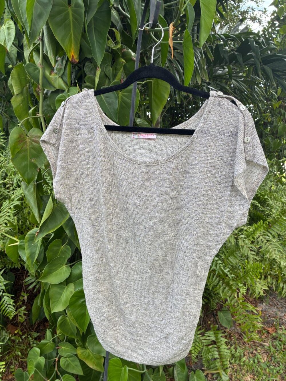 Metallic Knit Dolman Top